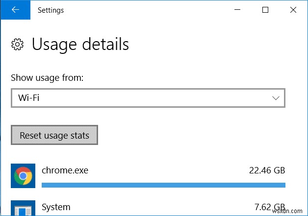 Windows 10 でのネットワーク データ使用量のリセット [ガイド] 