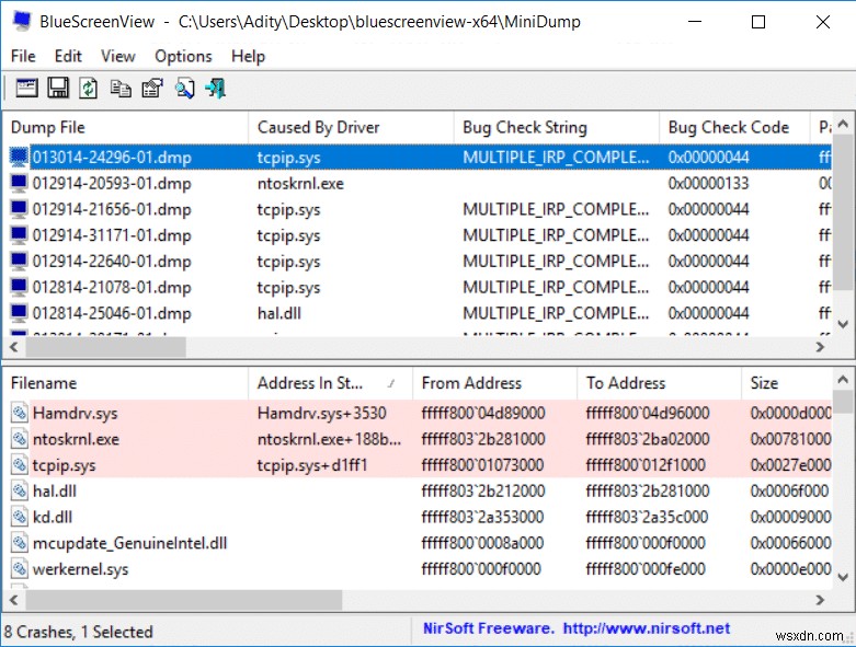 MULTIPLE_IRP_COMPLETE_REQUESTS エラーを修正 