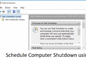 タスク スケジューラを使用してコンピューターのシャットダウンをスケジュールする 