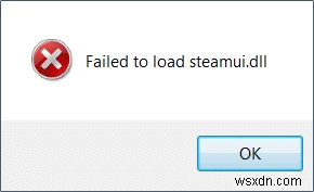 Steam エラーの修正 steamui.dll の読み込みに失敗しました 