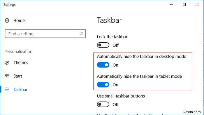 Windows 10タスクバーが自動的に非表示にならない問題を修正 