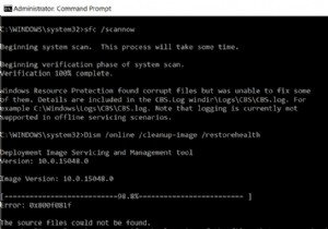 Windows 10 で DISM エラー 0x800f081f を修正 