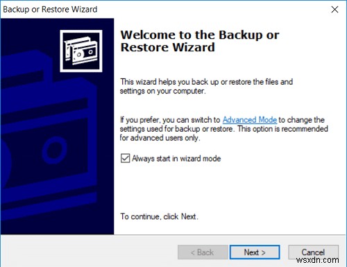 Windows 10でNTBackup BKFファイルを復元する方法 