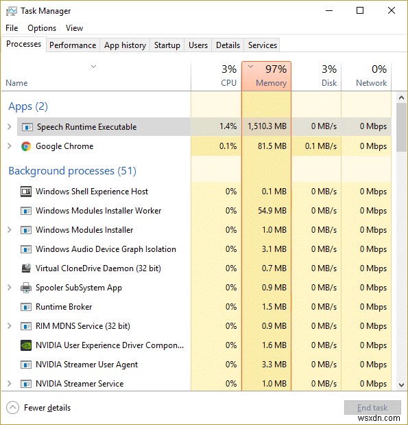 [解決しよう] システムおよび圧縮メモリによる 100% のディスク使用率 