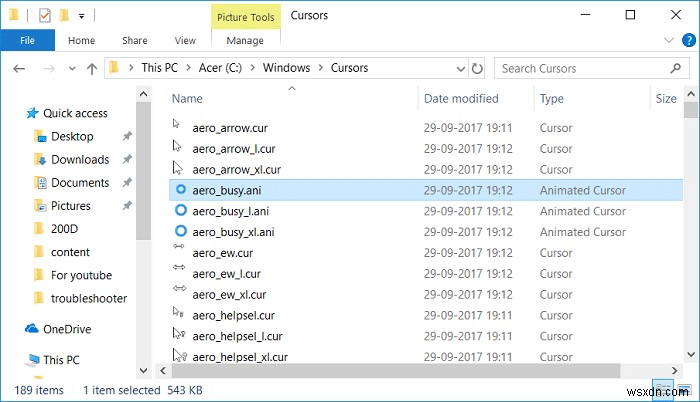 Windows 10 でマウス ポインターを変更する方法 