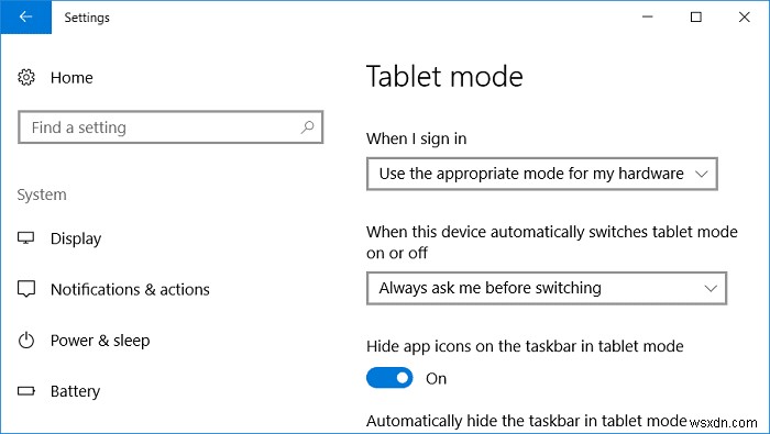 Windows 10 でタブレット モードに切り替える方法 