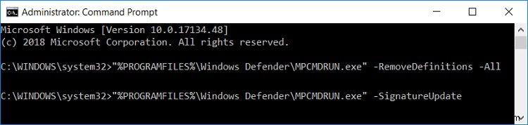 Windows Defender Update がエラー 0x80070643 で失敗する問題を修正 