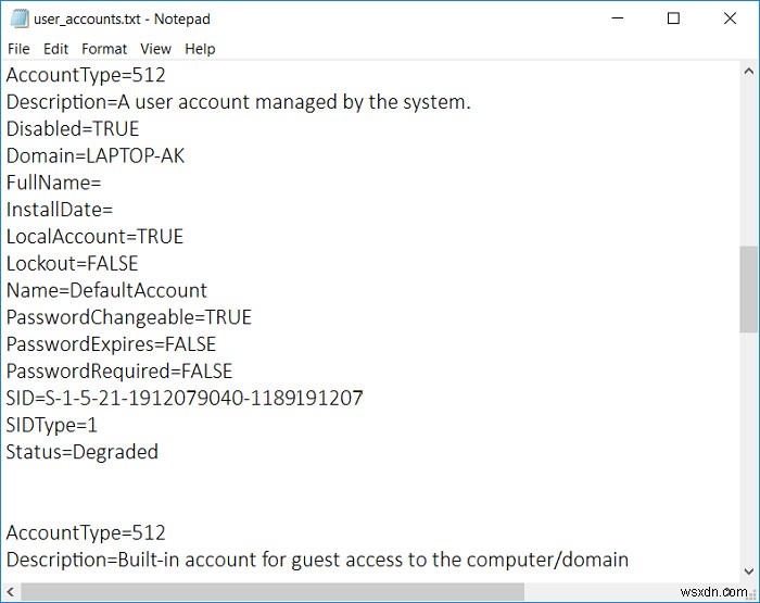 Windows 10 でユーザー アカウントの詳細を表示する方法 