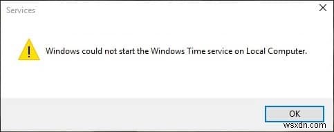 Windows タイム サービスが機能しない問題を修正 