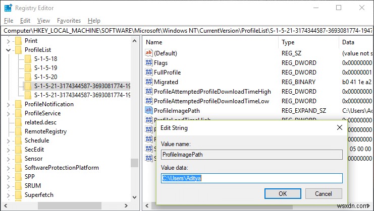 Windows 10 でユーザーのセキュリティ識別子 (SID) を見つける