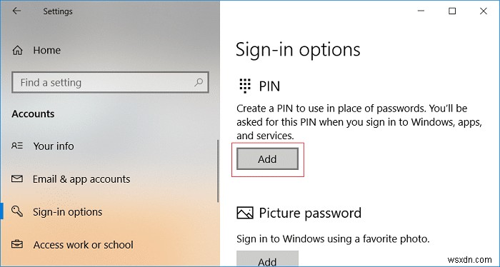 Windows 10 でアカウントに PIN を追加する方法