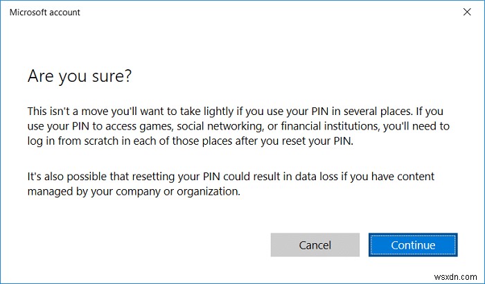 Windows 10 でアカウントに PIN を追加する方法