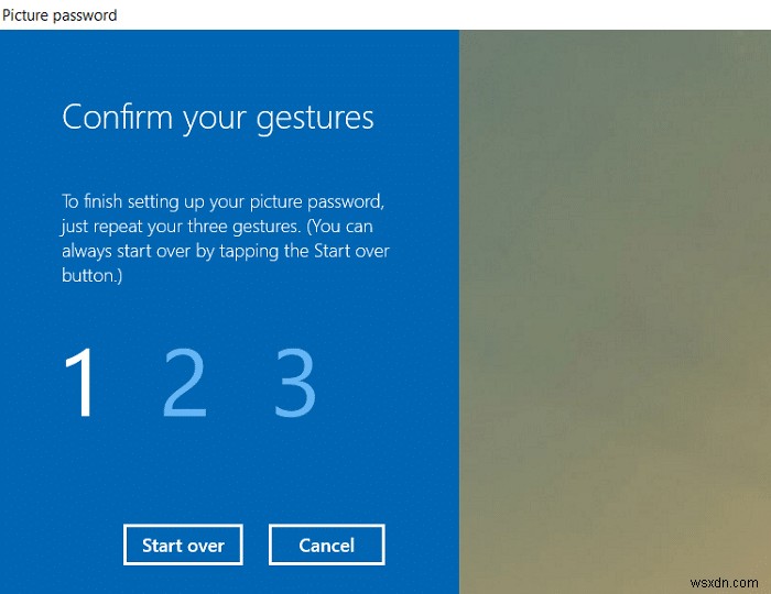 Windows 10 でピクチャ パスワードを追加する方法