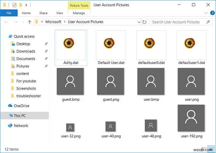 Windows 10 ですべてのユーザーのデフォルトのユーザー ログオン画像を設定する