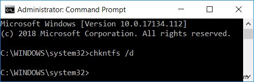 Windows 10 でスケジュールされた Chkdsk をキャンセルする方法 