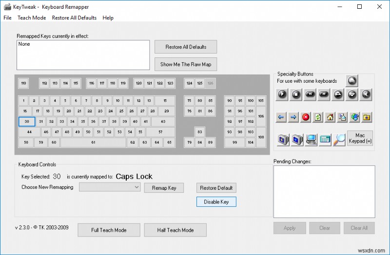 Windows 10 で Caps Lock キーを有効または無効にする 