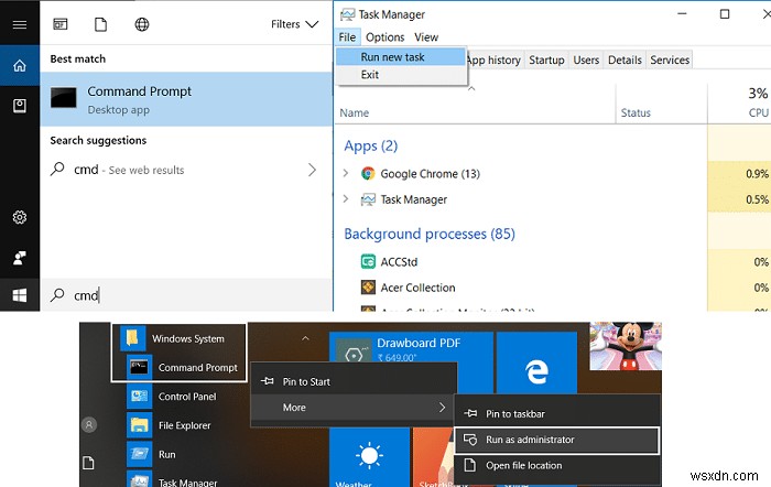 Windows 10 で昇格したコマンド プロンプトを開く 5 つの方法 
