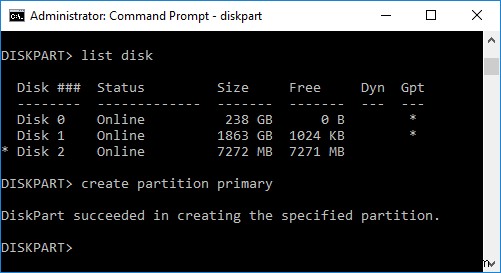 Windows 10 で Diskpart Clean コマンドを使用してディスクをクリーンアップする 