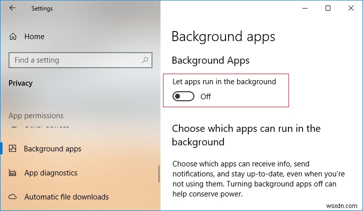 Windows 10 でバックグラウンド アプリを無効にする方法 