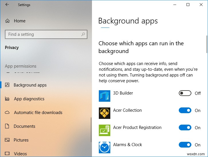 Windows 10 でバックグラウンド アプリを無効にする方法 