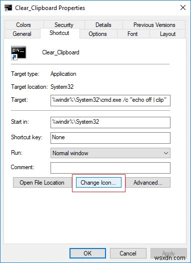 Windows 10 でクリップボードをクリアするショートカットを作成する方法 