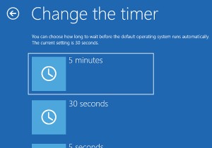Windows 10 の起動時にオペレーティング システムの一覧を表示する時間を変更する 