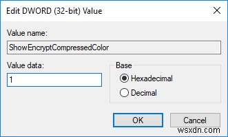 Windows 10 で圧縮または暗号化されたファイル名を色で表示する 