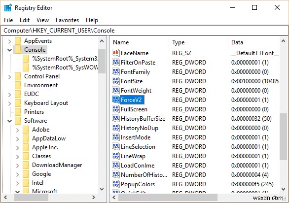 Windows 10 でコマンド プロンプトと PowerShell のレガシー コンソールを有効または無効にする 