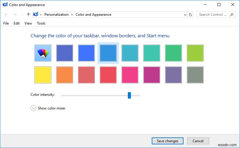 Windows 10 で色と外観に簡単にアクセス 
