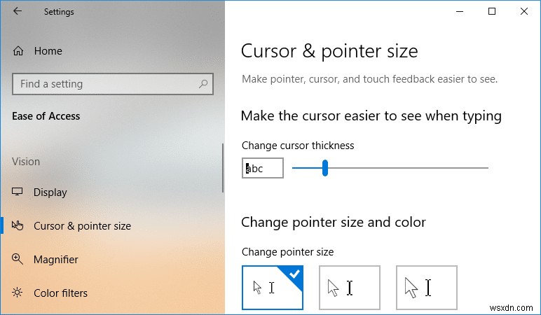 Windows 10 でカーソルの太さを変更する 3 つの方法 