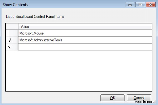 Windows 10 のコントロール パネルから項目を非表示にする 