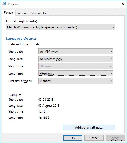Windows 10 で日付と時刻の形式を変更する方法 