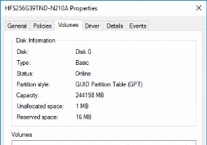 Windows 10でディスクがMBRまたはGPTパーティションを使用しているかどうかを確認する3つの方法 