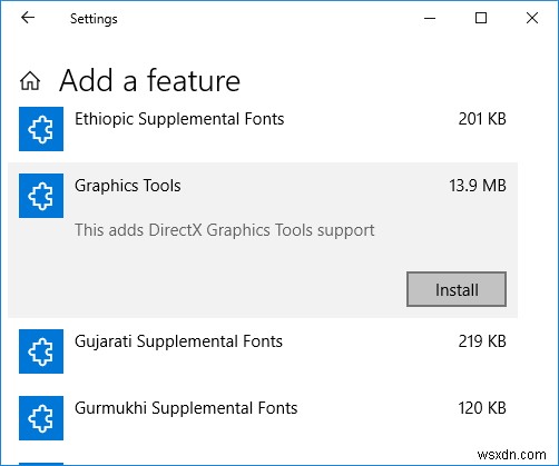 Windows 10 でグラフィックス ツールをインストールまたはアンインストールする方法