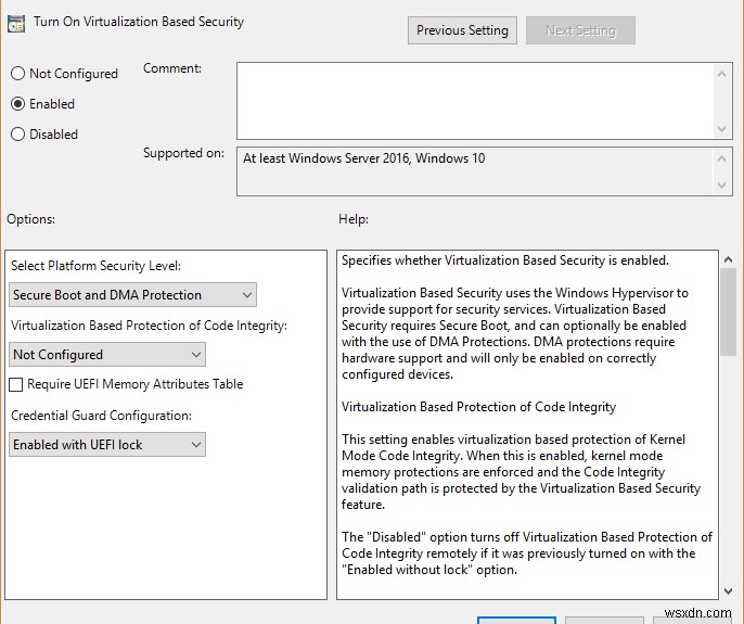 Windows 10 で Credential Guard を有効または無効にする 