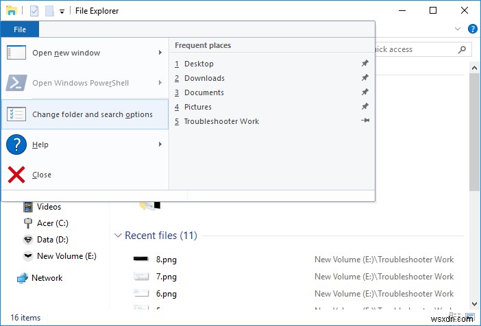 Windows 10 でフォルダー オプションを開く方法 