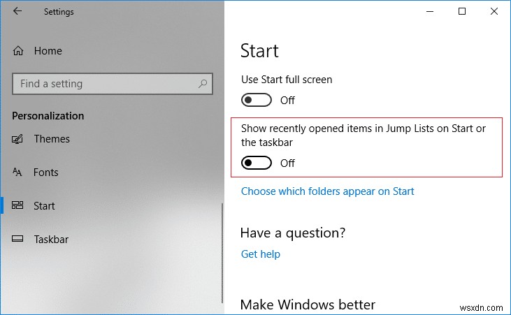 Windows 10 でファイル エクスプローラーの最近のファイル履歴を消去する