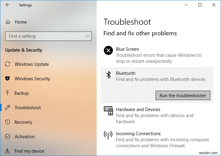 Windows 10でBluetoothをオフにできない問題を修正 