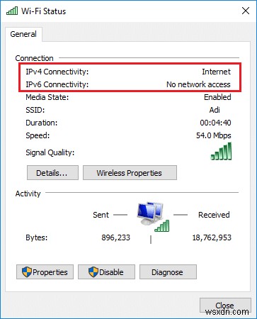 Windows 10でのIPv6接続のインターネットアクセスなしの修正 