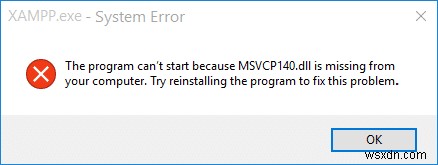 Windows 10でMSVCP140.dllが見つからない問題を修正 