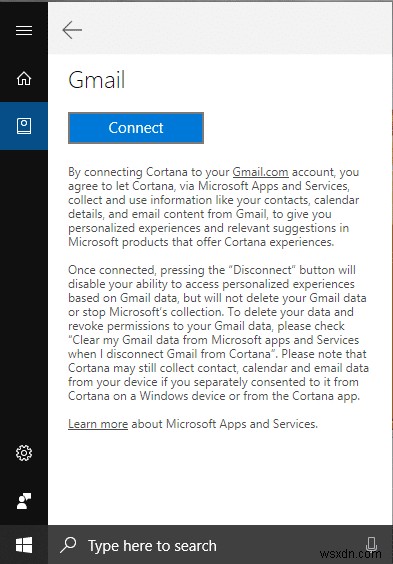 Windows 10 で Cortana を Gmail アカウントに接続する方法 