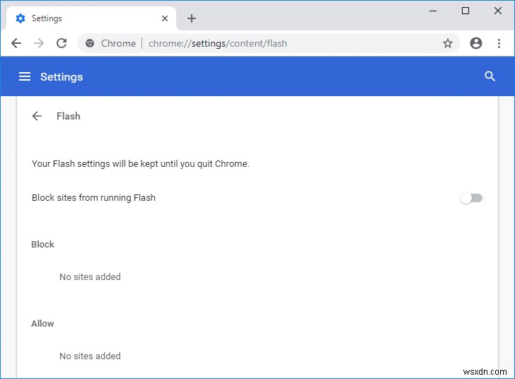 Chrome、Firefox、および Edge で Adob​​e Flash Player を有効にする 