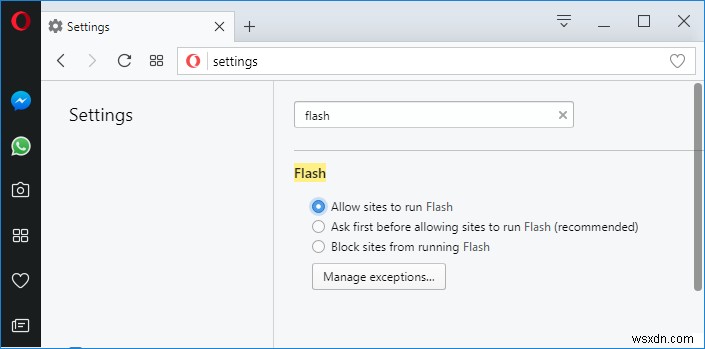 Chrome、Firefox、および Edge で Adob​​e Flash Player を有効にする 