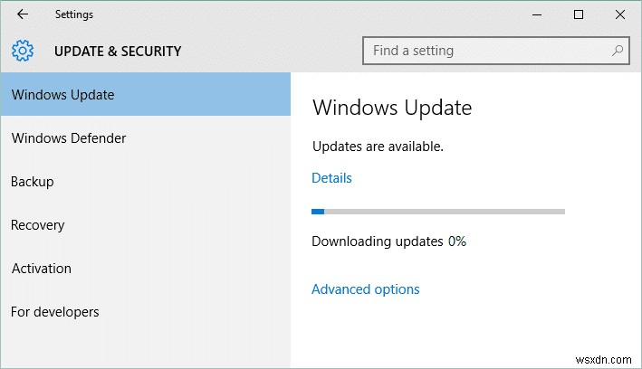 Windows Update が 0% で停止する問題を修正 [解決済み] 