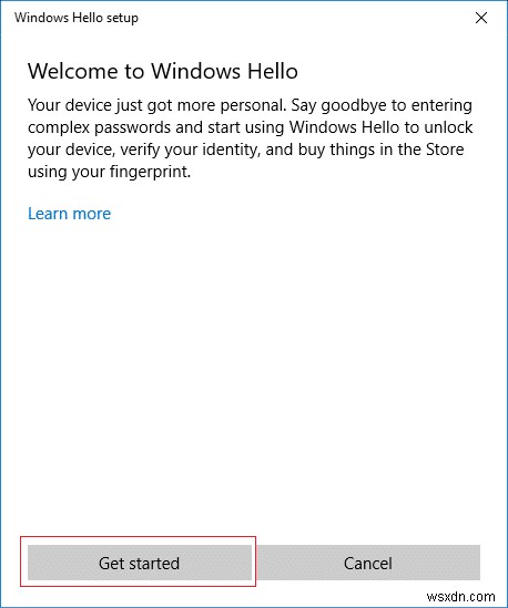 このデバイスの Windows 10 で Windows Hello を使用できない問題を修正