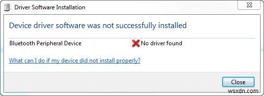Bluetooth周辺機器ドライバーが見つからないというエラーを修正 