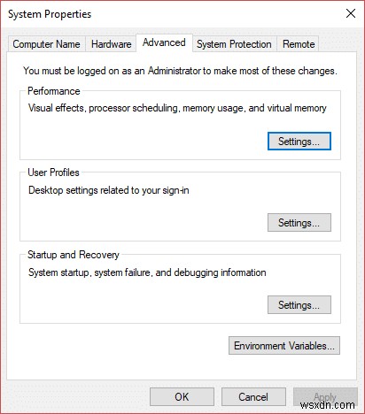 Windows 10 で仮想メモリ (ページファイル) を管理する