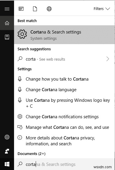 Windows 10 で Cortana を完全に無効にする 