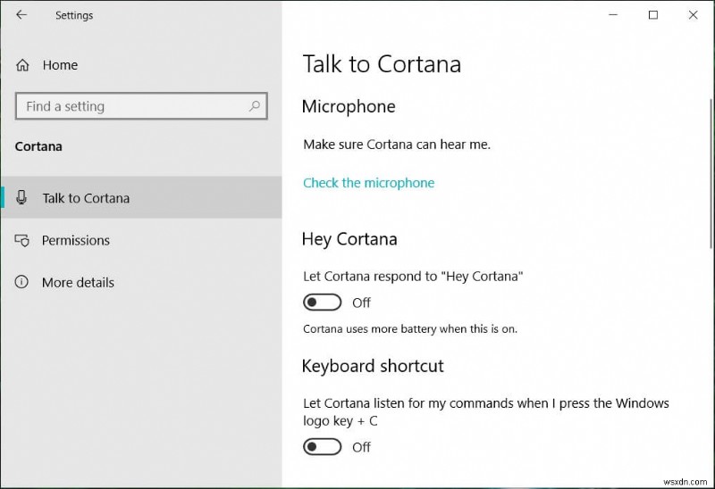 Windows 10 で Cortana を完全に無効にする 