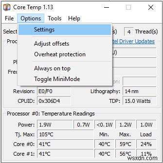 Windows 10 で CPU 温度を確認する方法 